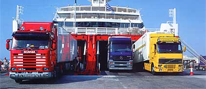 TRUCK BY FERRY TO GREECE